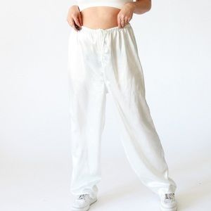 90’s White Satin Pants!